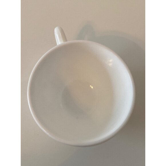 White Milk Glass Punch Tea Cup Grapes Leaves Replacement Vintage - Picture 9 of 12